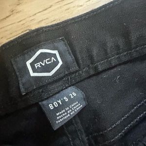 Boys Dagger slim fit black jeans.